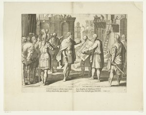 Karel V laat een klooster bouwen，1555 年，第 8 号
卡雷尔五世的生活场景（系列标题）
La vie de l