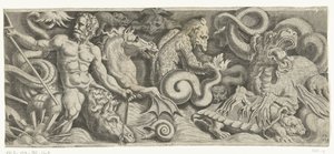 海神胜利的楣板，右侧板块 作者 安德里亚·曼特尼亚（Andrea Mantegna）