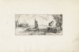 河上的船 风景（系列名称） 作者 Cornelis Claesz van Wieringen (可能)