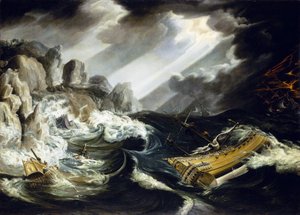 阿姆斯特丹号 "沉船事故，两艘船在暴风雨中撞上公海礁石