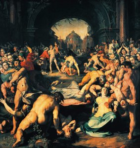 无辜者的屠杀》，三联画中央画板，科内利斯-科内利斯-范哈勒姆（1562-1638 年）创作