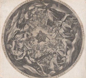 奥林匹斯山上的众神聚会，1565年。 作者 科尼利斯·科尔特（Cornelis Cort）