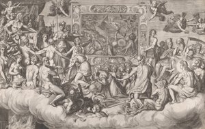 绘画艺术的感叹上半部，1579年。 作者 科尼利斯·科尔特（Cornelis Cort）