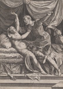 塔昆和卢克丽霞，1571年。 作者 科尼利斯·科尔特（Cornelis Cort）