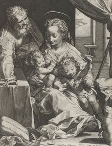 圣家族》，1577年。 作者 科尼利斯·科尔特（Cornelis Cort）