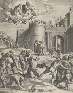 圣斯蒂芬的殉难》，1576年。 作者 科尼利斯·科尔特（Cornelis Cort）