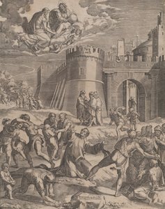 圣斯蒂芬的殉难》，1576年。 作者 科尼利斯·科尔特（Cornelis Cort）