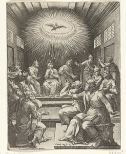 圣灵浇灌 作者 科尼利斯·科尔特（Cornelis Cort）