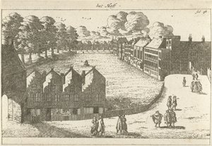 Gezicht op het Buitenhof het Hoff (title on object) 作者 科内利斯·埃兰兹