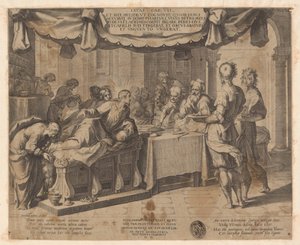 基督是法利赛人西门的客人 作者 Girolamo Mercuriale