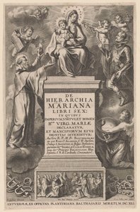 圣母玛利亚与圣婴
扉页：B. de los Rios，《De hierarchia Mariana libri sex》，安特卫普：1641
