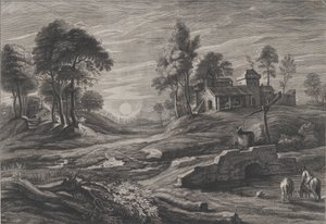 有抽水井的风景，1638-60。