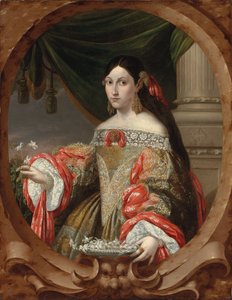 一位女士的画像，1682年