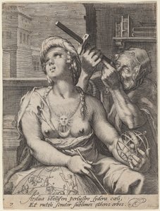 天文学 作者 Cornelis Jacobsz Drebbel，根据 Hendrik Goltzius
