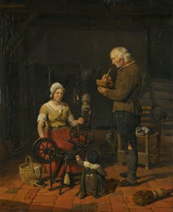 农民家庭的小屋 作者 科尼利斯·克鲁塞曼（Cornelis Kruseman）