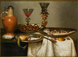 1638年，早餐。 作者 科尼利斯·马胡