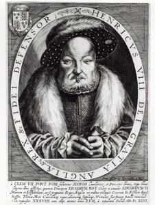 亨利八世的肖像，由Peter Isselburg雕刻，1646年