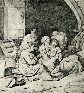 荷兰农民家庭 作者 Cornelis Pietersz Bega