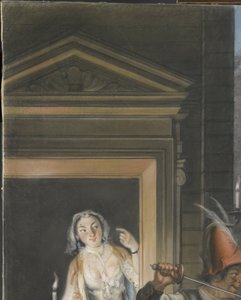 Johan van Paffenrode 的喜剧《Hopman Ulrich or the deceived avarice》（1661 年）第二幕中的贿赂场景。 作者 Cornelis Troost