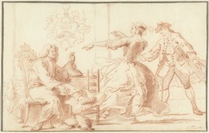 被年轻女子嘲笑的富翁骑手 作者 Cornelis Troost