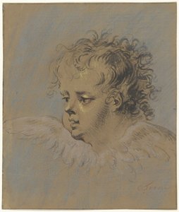 带翅膀的天使头像 作者 Cornelis Troost