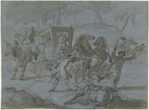 抢劫马车 作者 Cornelis Troost