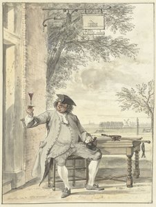 德莫斯克尼普旅馆前休息的步行者 作者 Cornelis Troost
