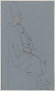 坐着的黄花鱼，侧面向右 作者 Cornelis Troost