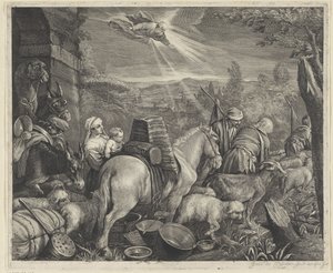 亚伯拉罕离开哈兰 作者 哈科波·巴萨诺（Jacopo Bassano）