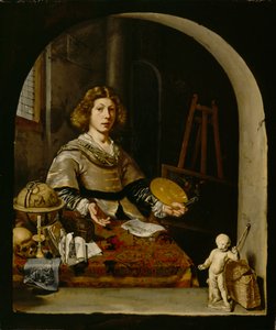 艺术家在他的工作室，c.1665-70 作者 Cornelis attr。去比绍普