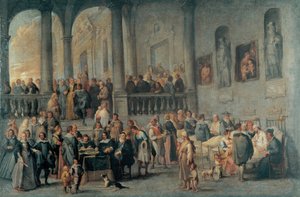 探病 par Wael, Cornelis, de (1592-1667)。布面油画，尺寸：99x152，约 1640 年，热那亚新大道博物馆 作者 科内利斯·德·瓦尔