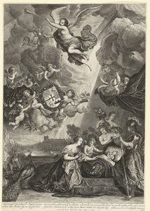 亨利-卡西米尔之女玛丽亚-阿玛利亚公主出生寓言，1689 年 作者 戈弗特·弗林克