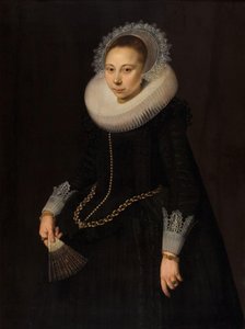 玛丽亚·奥弗林·范·斯霍特博斯 (Maria Overrijn van Schoterbosch) 的肖像（1599/1600-1638）