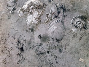有表情的头像研究》，约1468-1533年 作者 科尼利厄斯·恩格布雷希茨