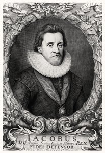 1669年由R.White雕刻的英国国王詹姆斯一世的肖像 作者 哥尼流一世继约翰逊之后