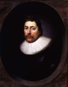 绅士的肖像》（Portrait of a Gentleman 作者 科尼利厄斯·詹森·范·科伦（Cornelius Janssen van Ceulen）