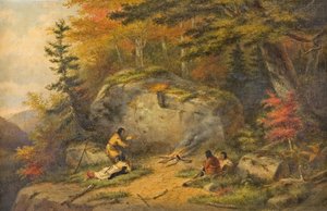 西加拿大的秋天，奇佩韦印第安人》，油画，科尼利厄斯-克雷格霍夫，1865 年