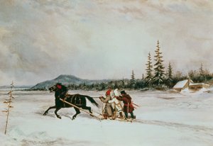 雪橇居民，c.1855
