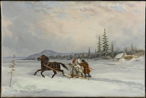 雪橇居民，c.1855