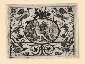 嗅觉，选自 Quinque sensum typi in usum aurifabroru exarati（《为金匠的利益而雕刻的五种感官图像》）的图版