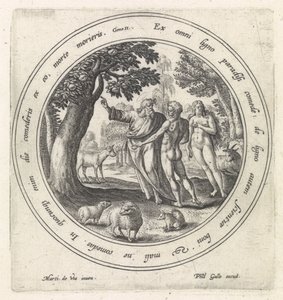 亚当和夏娃在乐园中受到的诱惑
亚当和夏娃的历史 作者 克里斯皮恩·范德帕塞 (I)
