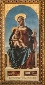 圣母与圣婴（油画） 作者 Cristoforo da Lendinara Canozzi 或 Canozi