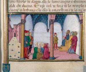 Jesus teaching at the Miniature Temple of Cristoforo De Predis (1440-1486) after the History of the New Testament 作者 克里斯托福罗·德·普雷迪斯