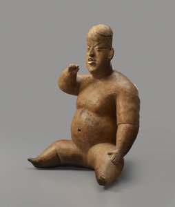 坐姿（带滑件的陶器）