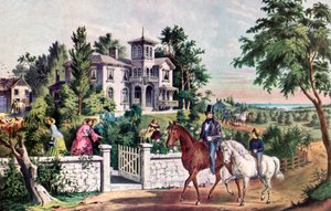 《美国乡村生活》，1855年5月早晨。 作者 库里尔和艾夫斯