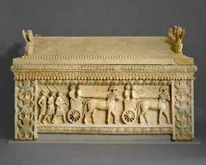 石灰石石棺：Amathus石棺，约公元前460年（硬石灰石） 作者 塞族人