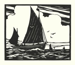 渔船和驳船Deal Lugger（木刻）