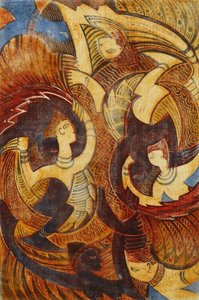 火之舞》，约 1931 年（薄日本纸彩色线刻版画）