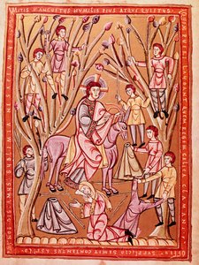 耶稣凯旋进入耶路撒冷（微型画，约 1085 年） 作者 捷克学派