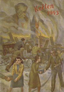 布拉格人民在1945年5月互相帮助和战斗。 作者 捷克学派